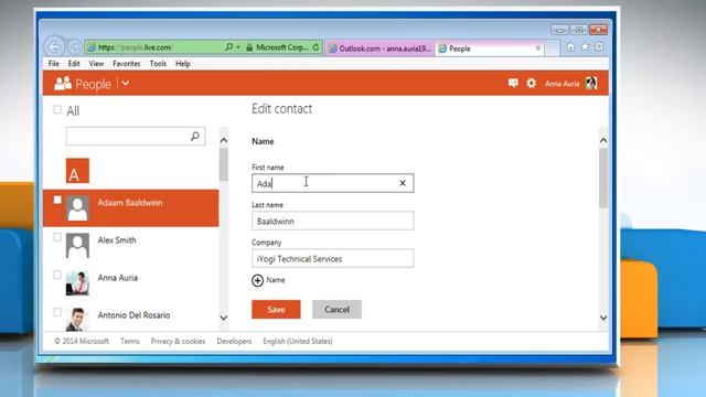 How to edit or delete a contact in Outlook.com смотреть онлайн
