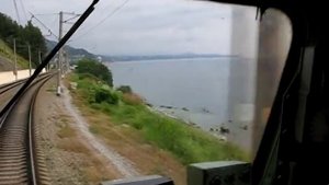 Из кабины электровоза ВЛ10-1300 на участке Лоо-Сочи