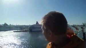 Таллин Морской порт виды с корабля Эстония