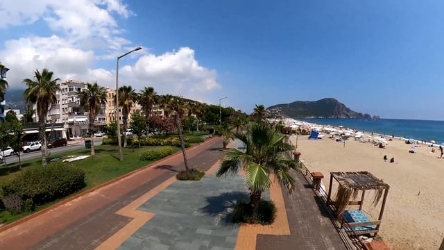 Пляж Клеопатры Бульвар Ататюрка -3 Alanya Kleopatra Beach Ataturk Boulevard सागरतट 海灘 ビーチ شاطئ GoPr