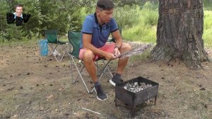 Жарю карасей и картошку на углях на мангале | Отдых на природе | Пикник