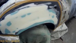 ремонт переднего крыла лада калина . убираем рыжики