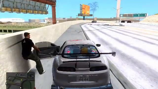 Driving Toyota Supra in GTA San Andreas (Moded like GTA v) смотреть онлайн