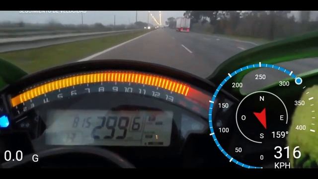 Kawasaki ZX10R Top Speed GPS смотреть онлайн
