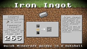 Minecraft - Iron Ingot! Recipe, Item ID, Information! *Up to date!*