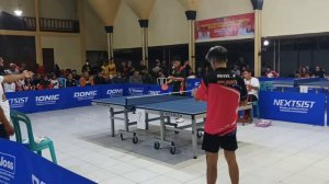 final tunggal putra Vaivel Manado vs Noel Minahasa porprov XI bolmong game pertama dan kedua