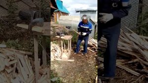 самодельный станок из болгарки для дров