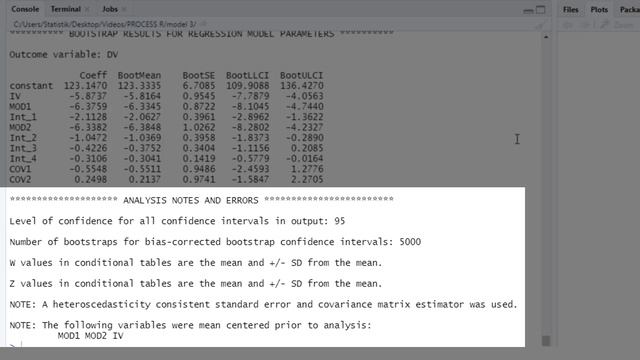 PROCESS for R: Moderated Moderation Model 3