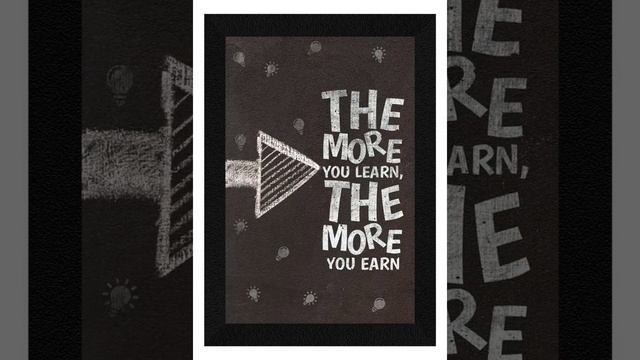 Motivational Quote The More You Learn Wall Frame Art Painting, Multicolor, Motivational