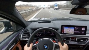 POV BMW X4M COMPETITION 2022 510HP GERMAN AUTOBAHN