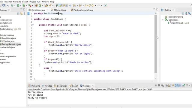 Decision-making src Decision-making Conditions java Eclipse IDE 2023 01 08 02 44 смотреть онлайн