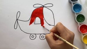Как нарисовать ВЕРТОЛЕТ | Раскраска ТРАНСПОРТ | Раскраски Малышам