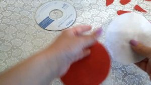 DIY Подставка под чашку из диска поделки для детей из фетра