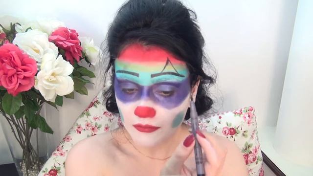 MAKEUP DAY! КЛОУН ....страшный и злобный ( грим на Хеллоуин, макияж Halloween ) смотреть онлайн