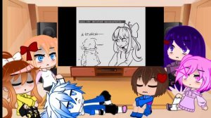 •|Реакция Андертейл и Доки Доки|•|Undertale last breath in a nutshell (phase 1), Аск Санса и Моники