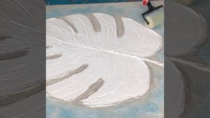 «золотой лист» интерьерная картина с текстурной пастой и золото. Поталь. Мастер-класс