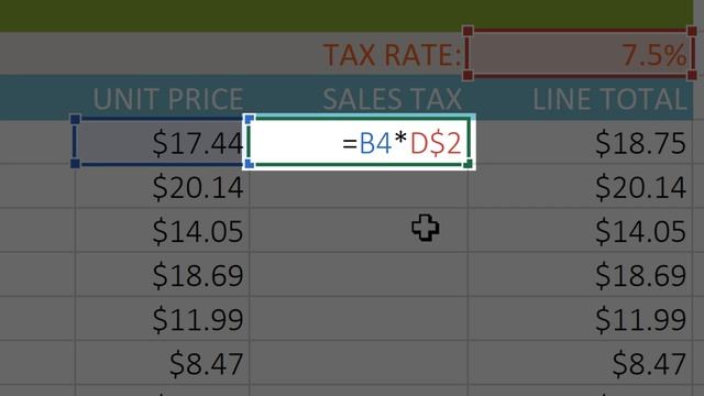 Excel Quick Tip: Absolute References with the F4 Key смотреть онлайн