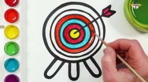 Игра Target Dart -  Рисование, раскраска для детей, малышей