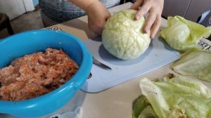 24 октября 2021 г. Голубцы. Капуста для голубцов в микроволновке.