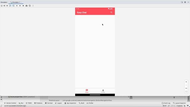 9 Design MainActivity Bottom Navigation View | Chat application | Android Studio смотреть онлайн