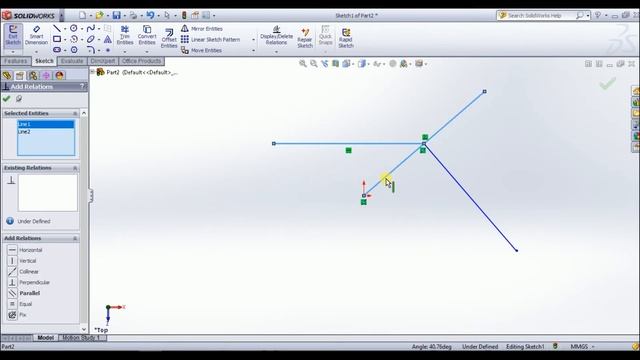 SolidWorks Tutorial In Tamil 2 : Enter Sketch,Basic Plan,Relationship