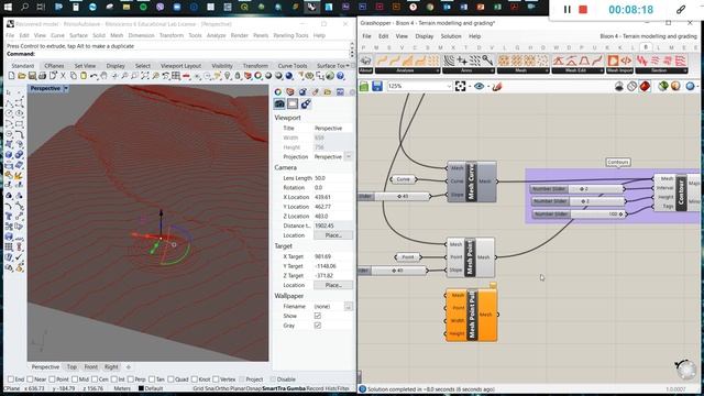 Grasshopper 8: Terrain manipulation and contour generation with Bison смотреть онлайн