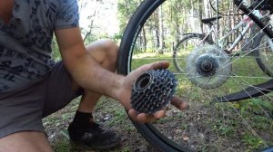 проскальзывает цепь велосипеда меняем трещетку или цепь купил трещетку поехал дальше треск звёздочк