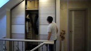 Простой Шкаф Купе в нишу со скосом в Мансарде(стоимость 47.000)