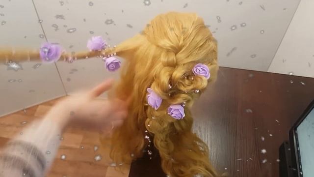 Прическа быстрая легкая коса с цветами в школу Вечерняя прическа на выпускной новый год смотреть онлайн