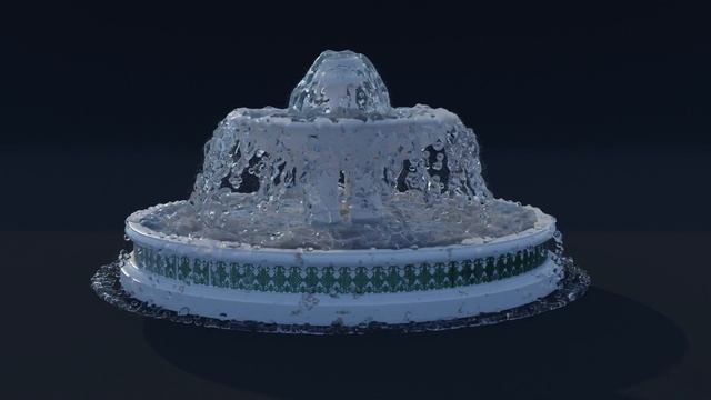 Симуляция воды в блендер. Фонтан. смотреть онлайн