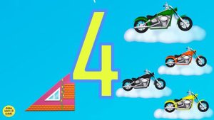 Мотоцикл,cars. Изучение цифр и цвета. Развивающие мультики для детей про машинки