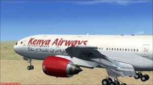 FSX| Kenya Airways 777-200 Landing Nairobi Jomo Kenyatta International Airport