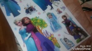 Большие 3D наклейки Эльза и Анна (Холодное сердце)