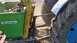 Трактором т-40 #посадка картофеля польской сажалкой