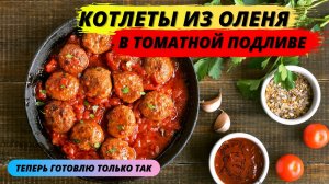 Котлеты из оленя в томатной подливе. Готовлю теперь только так!