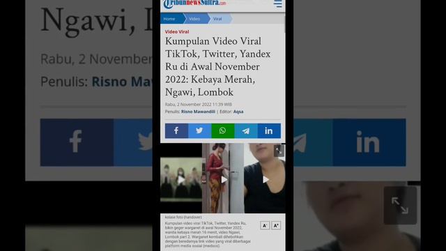 Video Viral TikTok, Twitter, Yandex Ru di Awal November 2022: Kebaya Merah, Ngawi, Lombok