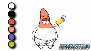 Как нарисовать Патрик Стара. Раскраска Патрик. рисуем звезду. How to draw Patrick Star coloring boo