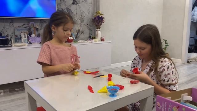 Лепим мороженое из теста для лепки #icecream #мороженое #тестодлялепки смотреть онлайн