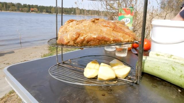 Запекаем СВИНУЮ ШЕЮ целиком в ТАНДЫРЕ из кирпича. Ловим рыбу, отдыхаем дикарями.