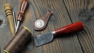 Making a DIY Leather Keychain with concho