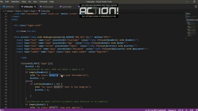 Log in con session en PHP Parte 1 смотреть онлайн