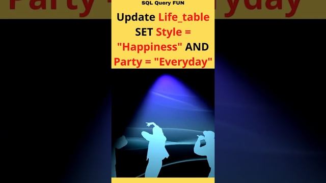 SQL update in fun n easy way to remember | sql update statement | SQL Tutorial for beginners #Short