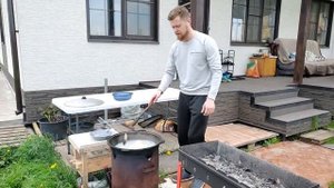 Том Ям в казане 16 литров. Угощение для большой компании.