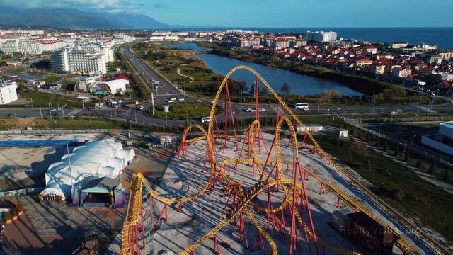 АДЛЕР 4К | Виртуальная экскурсия по улицам, видео с дрона 2021 смотреть онлайн