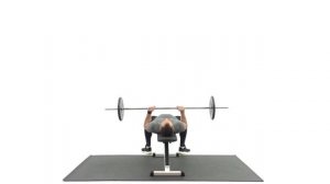 Жим штанги лежа узким хватом. Трицепс и грудные мышцы.