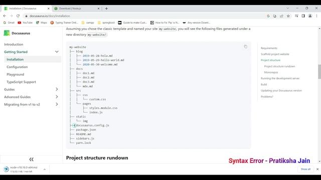 What is Docusaurus? | How to Quickly Install and Setup Docusaurus | Pratiksha Jain смотреть онлайн