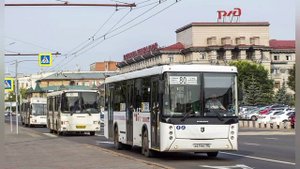 Автобус НефАЗ-5299-30-52 (5299JN) гос К 614 МУ 124 Маршрут 80 г.Красноярск