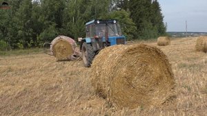 Бюджетный трактор John Deere 6150! Транспортировщик рулонов ТР-10! Пресс-Подборщик Claas Rollant 24