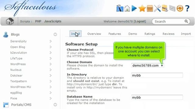 Installing MyBB using Softaculous смотреть онлайн