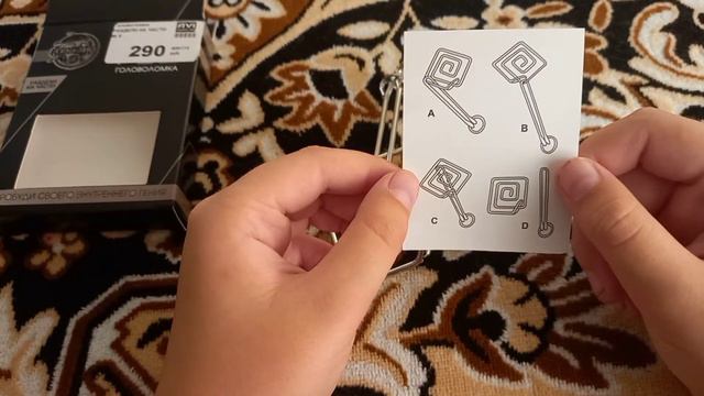Металлическая головоломка раздели на части.